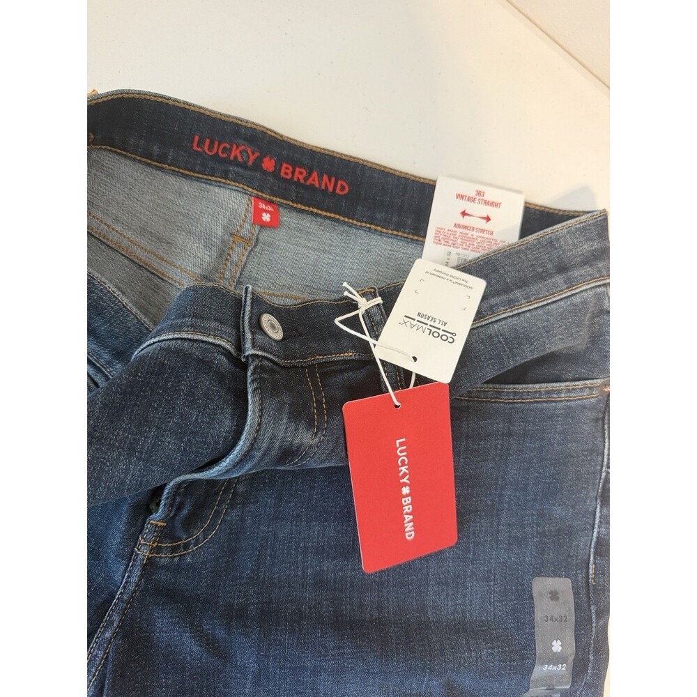 NWT Lucky Brand 363 Vintage Straight Jeans Mens 34x32 - Picture 2 of 7